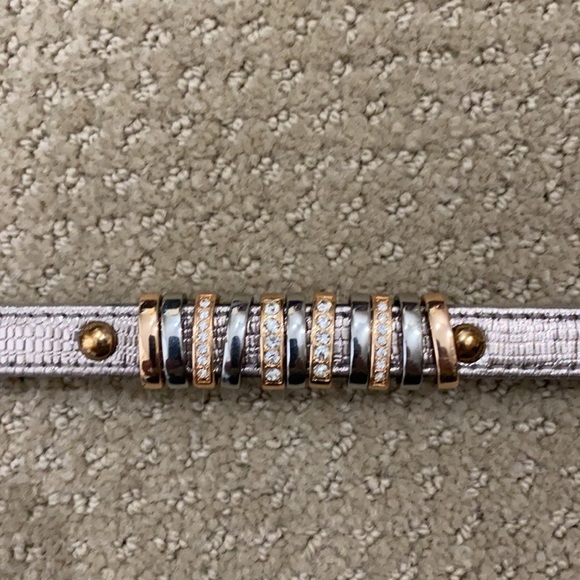 Leather metallic bracelet - Picture 3 of 6